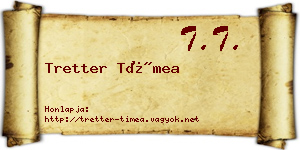 Tretter Tímea névjegykártya
